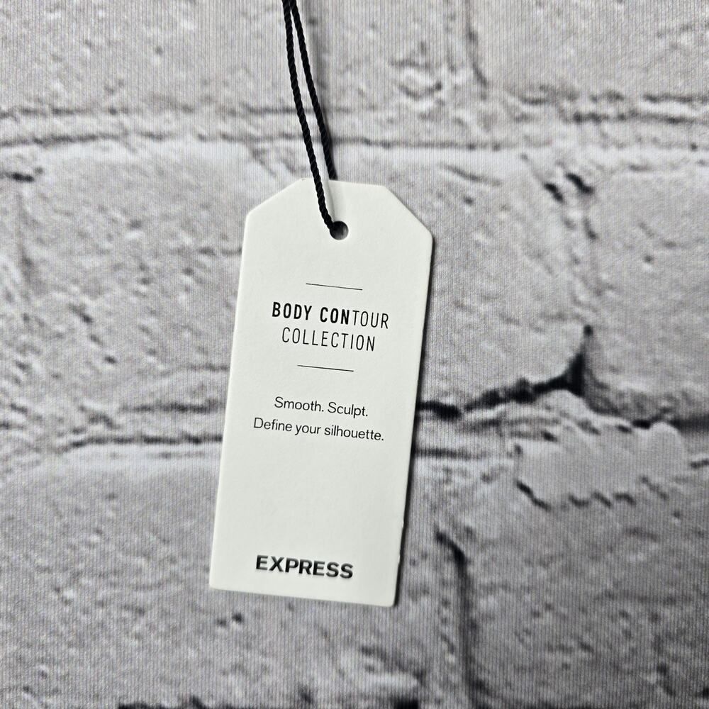 Express Body Contour Smooth White Cropped Strappy Back Tank Top Cami New Size XL - Picture 7 of 11